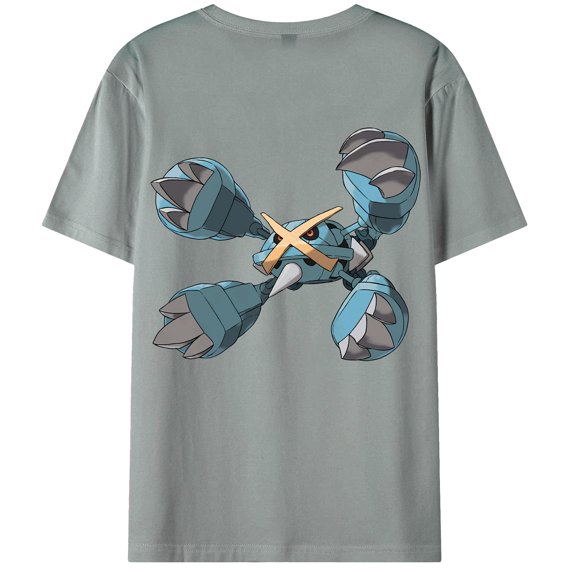 （画像用） ポケットモンスター Pokémon 綿100％ メンズ半袖Tシャツ（バックプリント） 通気性